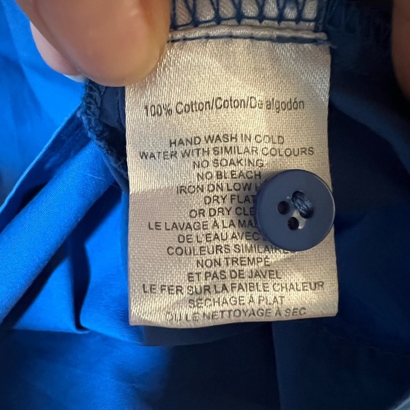 BTFL-life medium blue pleated summer dress with pockets and buttons down back - Picture 3 of 8